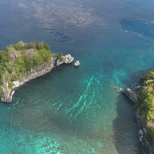 Aerial video of Crystal Bay, Nusa Penida, Indonesia