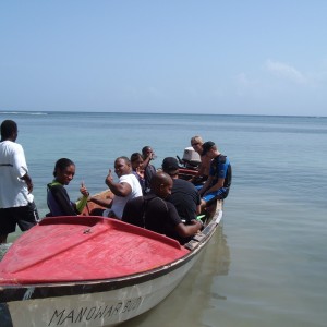 Departing for first dive..