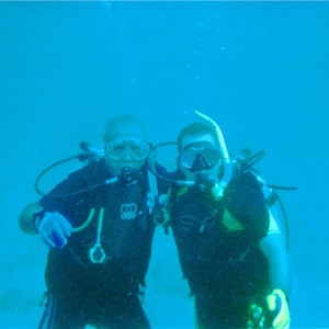 My 69 Year old father and I Enjoying some underwater