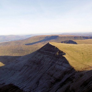 Pen-y-Fan mountain top with frost, Wales