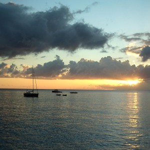 Sunset from Oceanfront Room at The Old Gin House