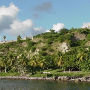 Coastline with Fort in Background