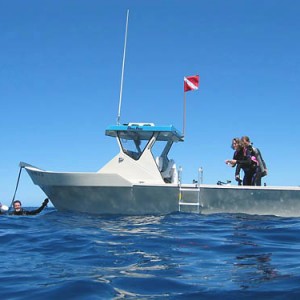 Boat "Narcosis" as seen from the water