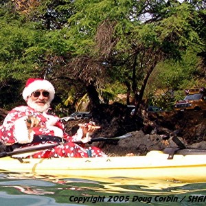 "Santa on a Kayak"