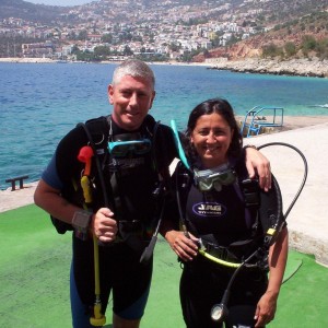 Wife and i on her birthday in Kalkan.