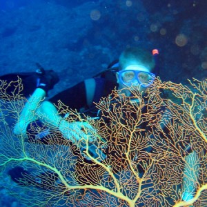 Eric behind a Sea Fan