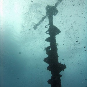 Mast of MV Tony