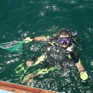 me getting ready to dive