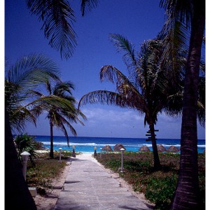 To the beach from hotel Isla Del Sur. Cayo Largo, Cuba.