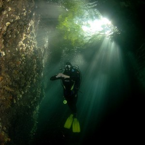 Barb in cavern