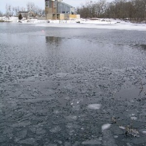 Broken ice and the tower