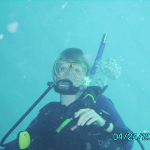 Sarah at the Hilma Hooker Bonaire