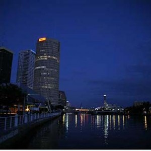 Downtown Tampa at dusk