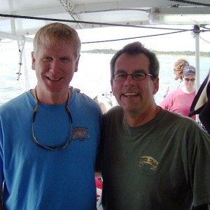With John Chatterton onboard dive boat Olympus