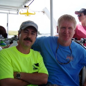 With Joe Porter on dive boat Olympus