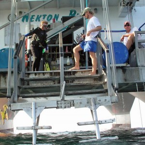 stairs on the dive deck, Nekton Pilot