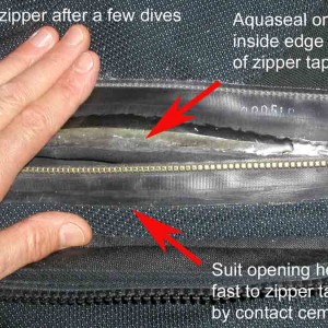 New zipper after a few dives.