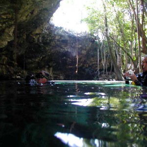 Chak Mool Cenote - Going In