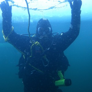 Diver under the Ice