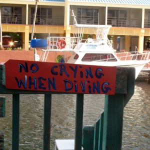 No crying when diving