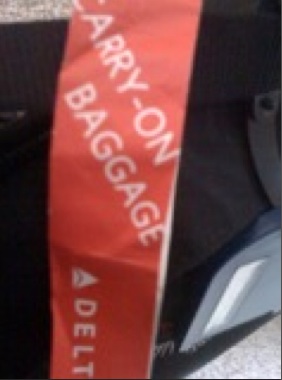 Airlines carry-on bag tag