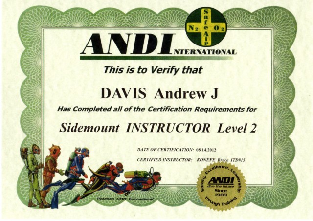 ANDI Sidemount Instructor