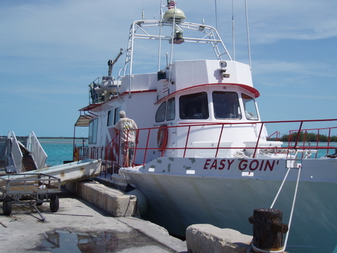 at anchor in Bimini