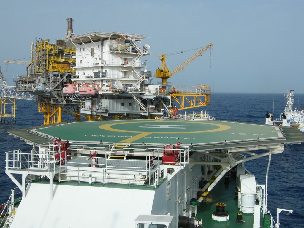 Badaro Helipad and Miskar taken from Badaro's  nav bridge