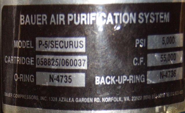 Bauer Compressor filter