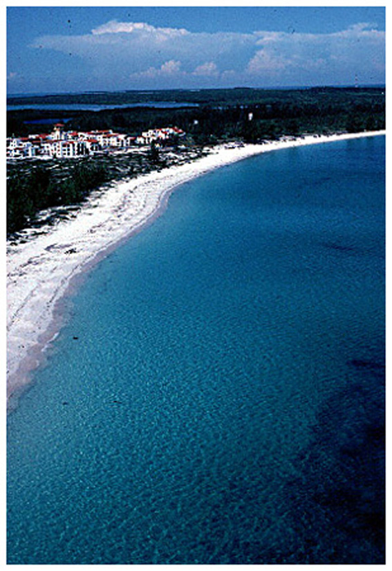 Bird's eye view of the island. Cayo Largo, Cuba