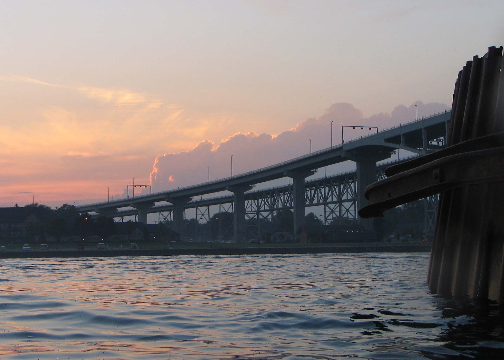 Bluewater Bridge over St. Clair River, Sarnia Ontario