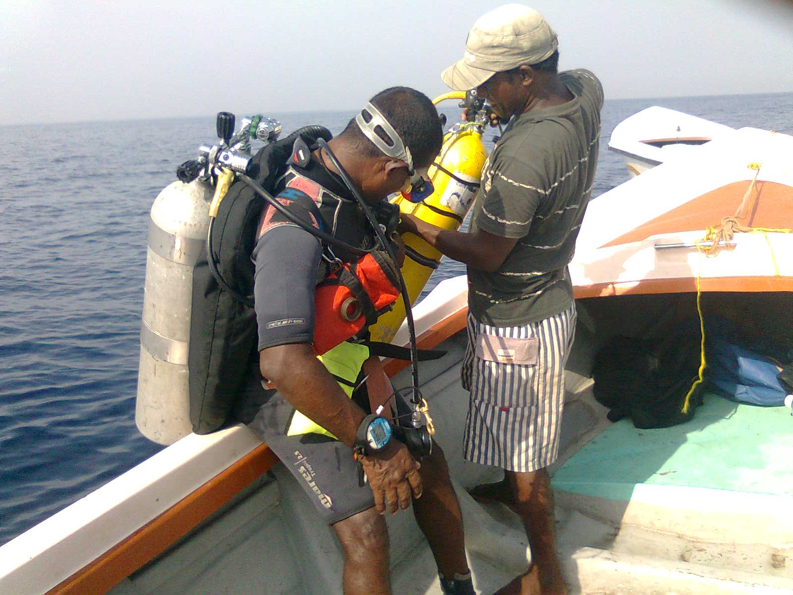 Boat point at the sri lanka diving tours. Deep Sea resort