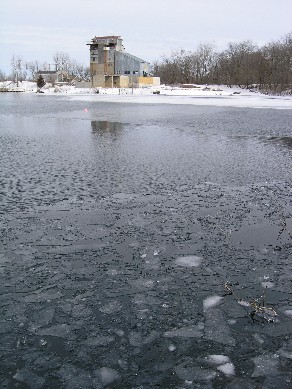 Broken ice and the tower