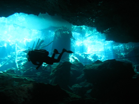 Cave Dives in Mexico (near Cancun) -- Feb 2008