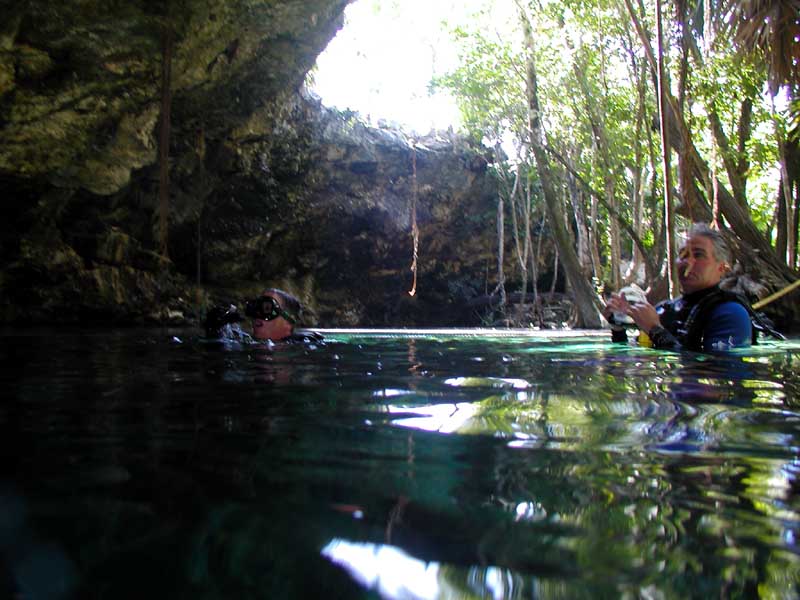 Chak Mool Cenote - Going In