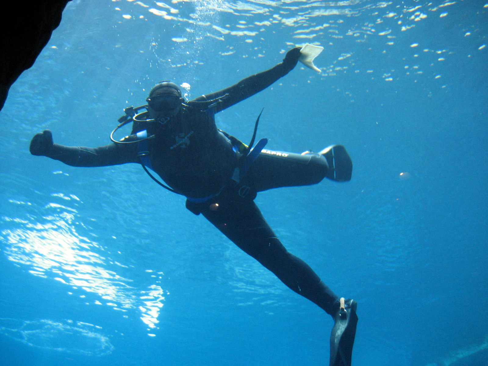 Cleaning the main window at Cold Water Quest