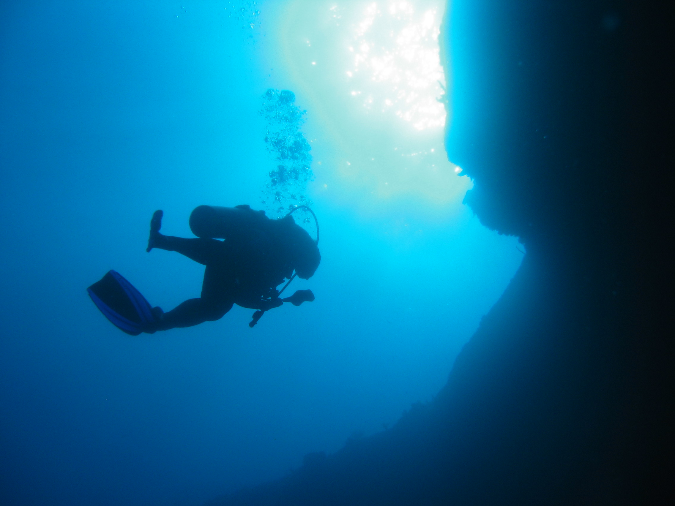 Climbing out of the Lost Blue Hole, Nassau