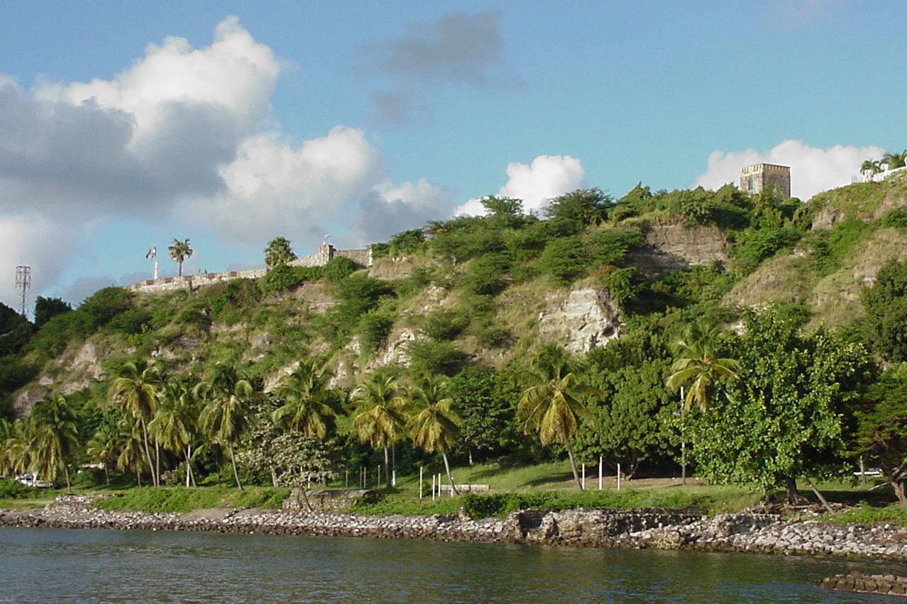 Coastline with Fort in Background