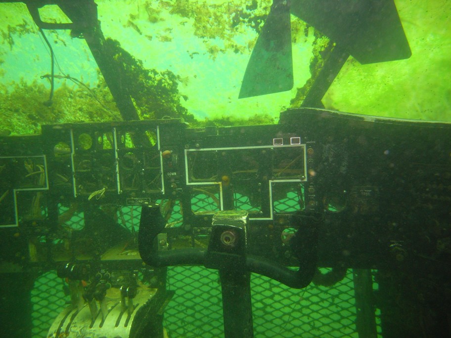 Cockpit of an underwater plane