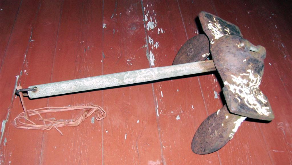 Coral encrusted anchor