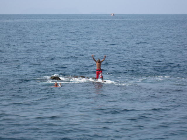 Crew Members Swim to Richelieu