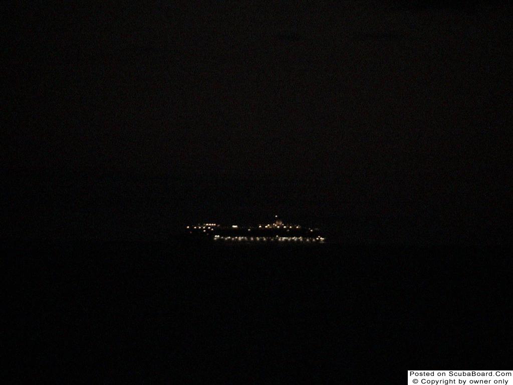 Cruise Ship Night Lights