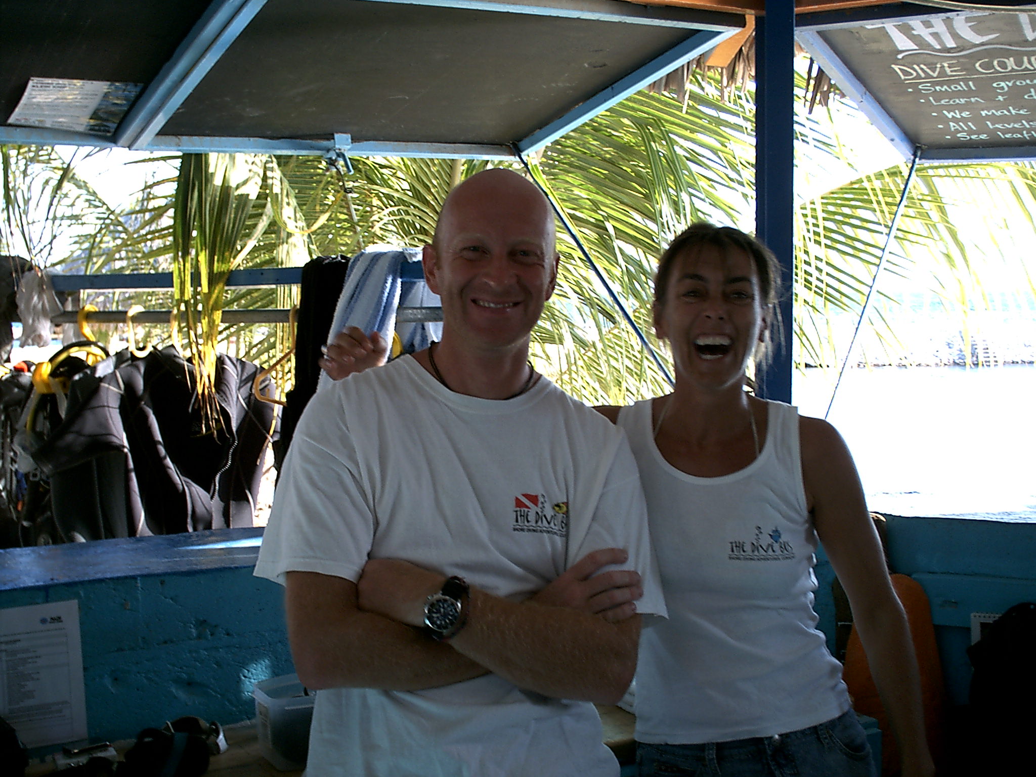 Curacao Andy and Suzie at The Dive Bus