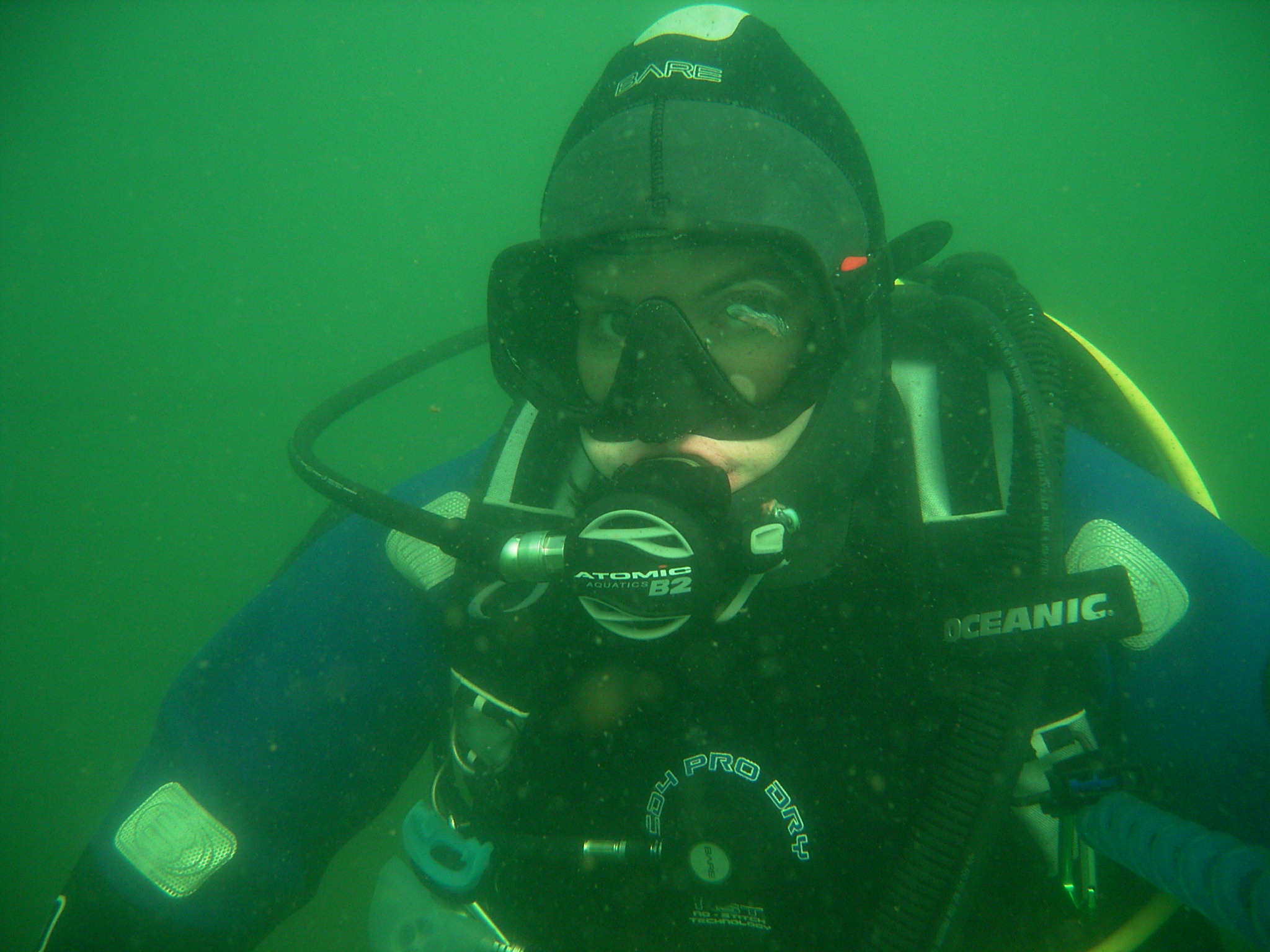 Debra in a Drysuit