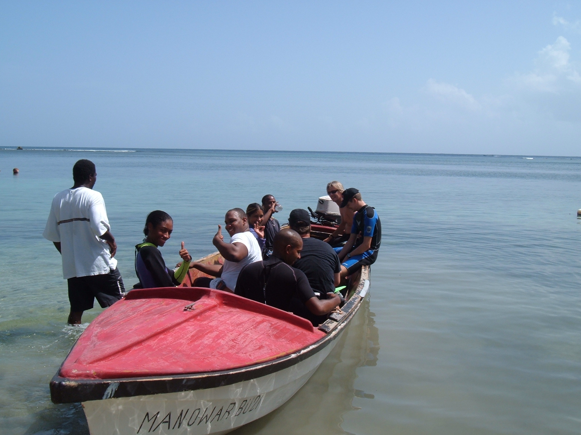 Departing for first dive..