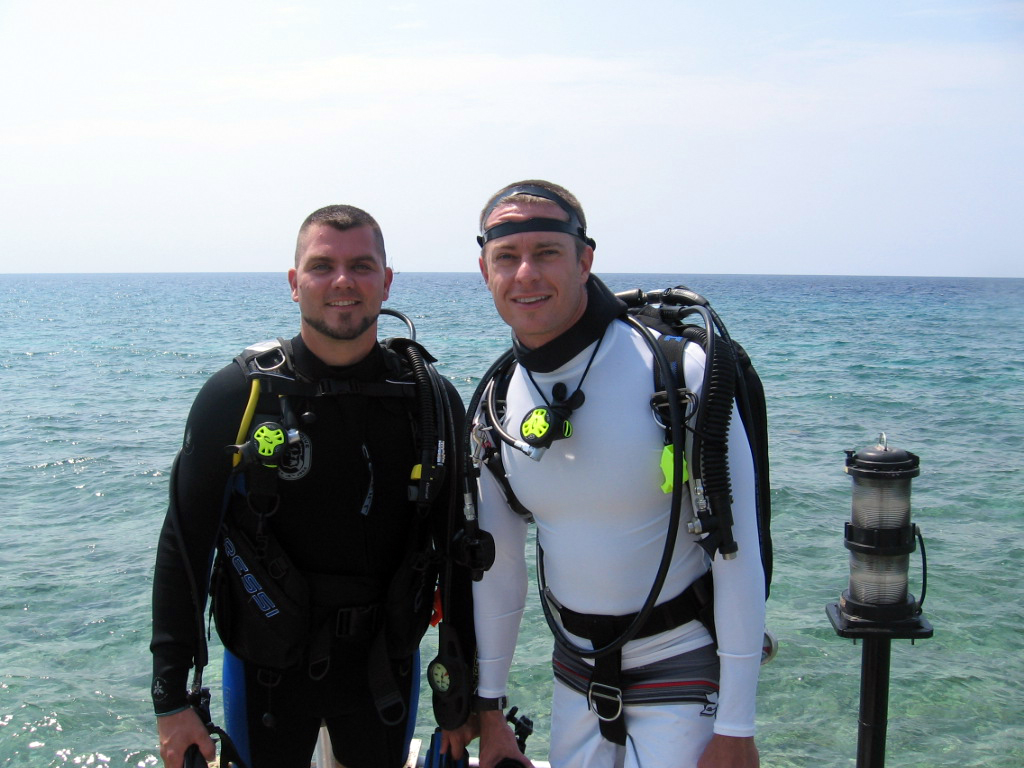 Dive buddies Brad and Arthur