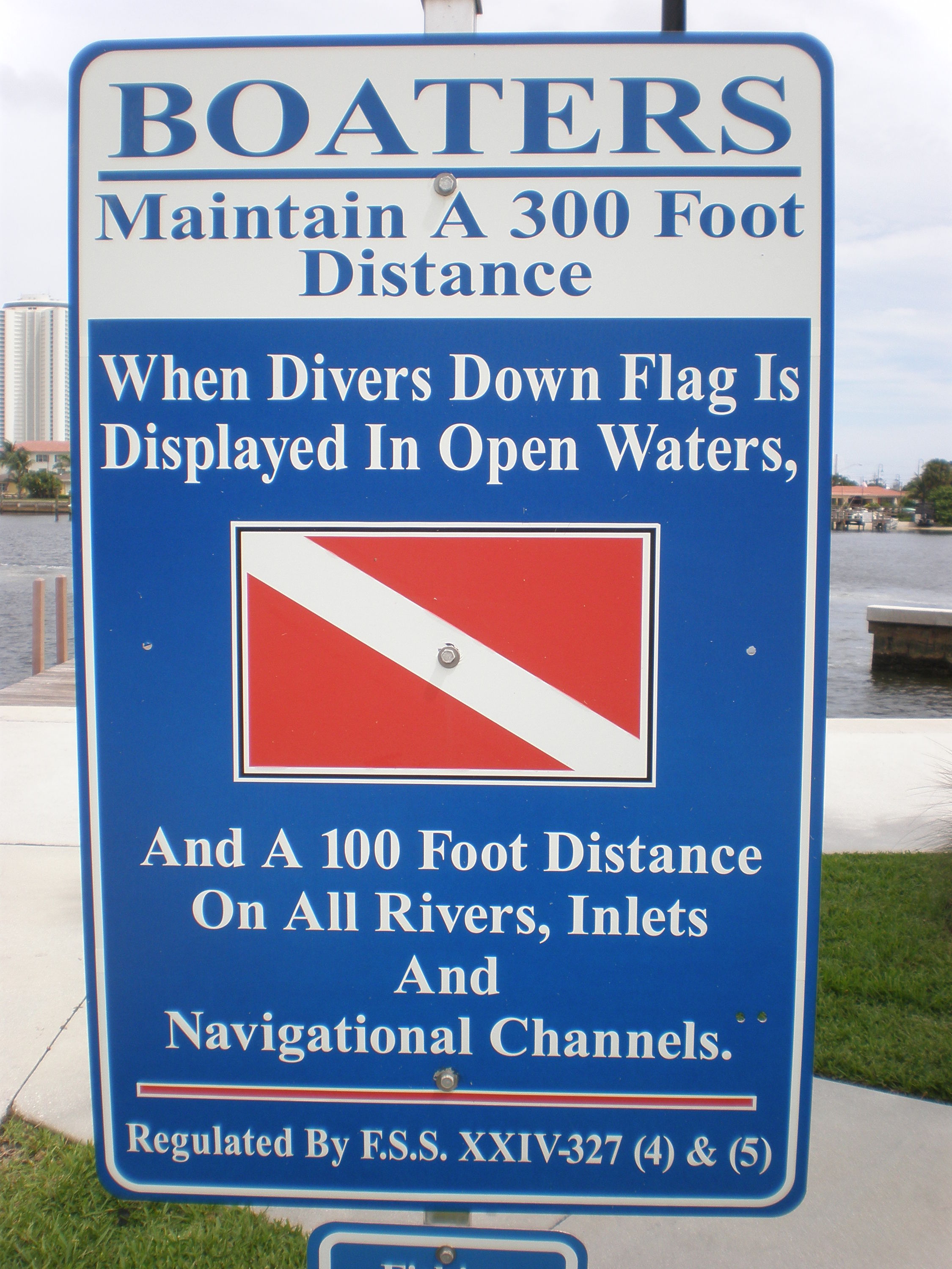 dive flag sign