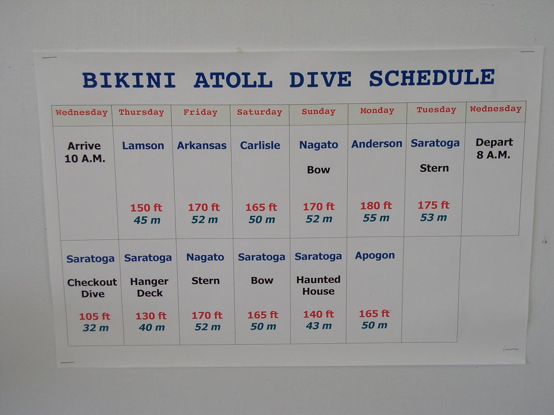 Dive_schedule