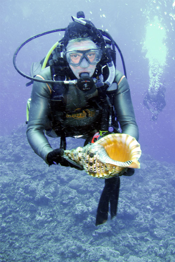 Diver with Triton Shell