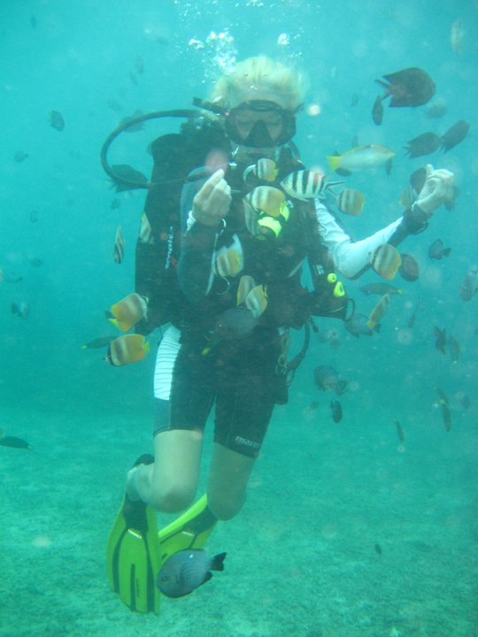 Diving and playing in Boracay